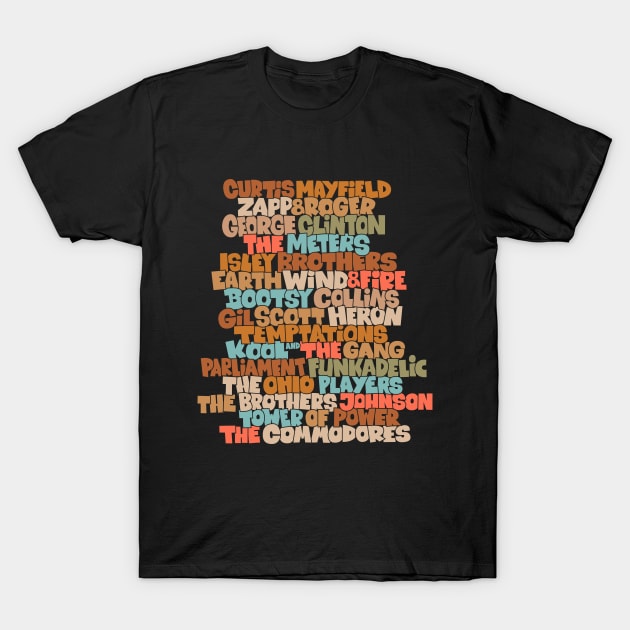 Funk Odyssey: Legends of the Groove T-Shirt by Boogosh